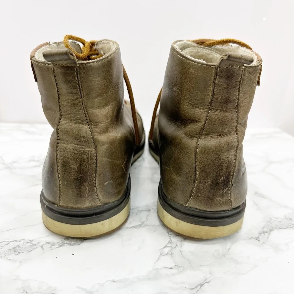 Bullboxer Distressed Leather Combat‎ Boots Mens US8/41 Gelos 5305